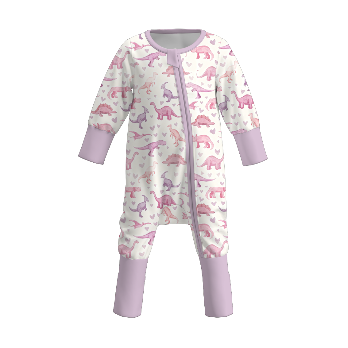 (Pre Order)Sisters Valentine's Day Dinosaur Print Set&Romper