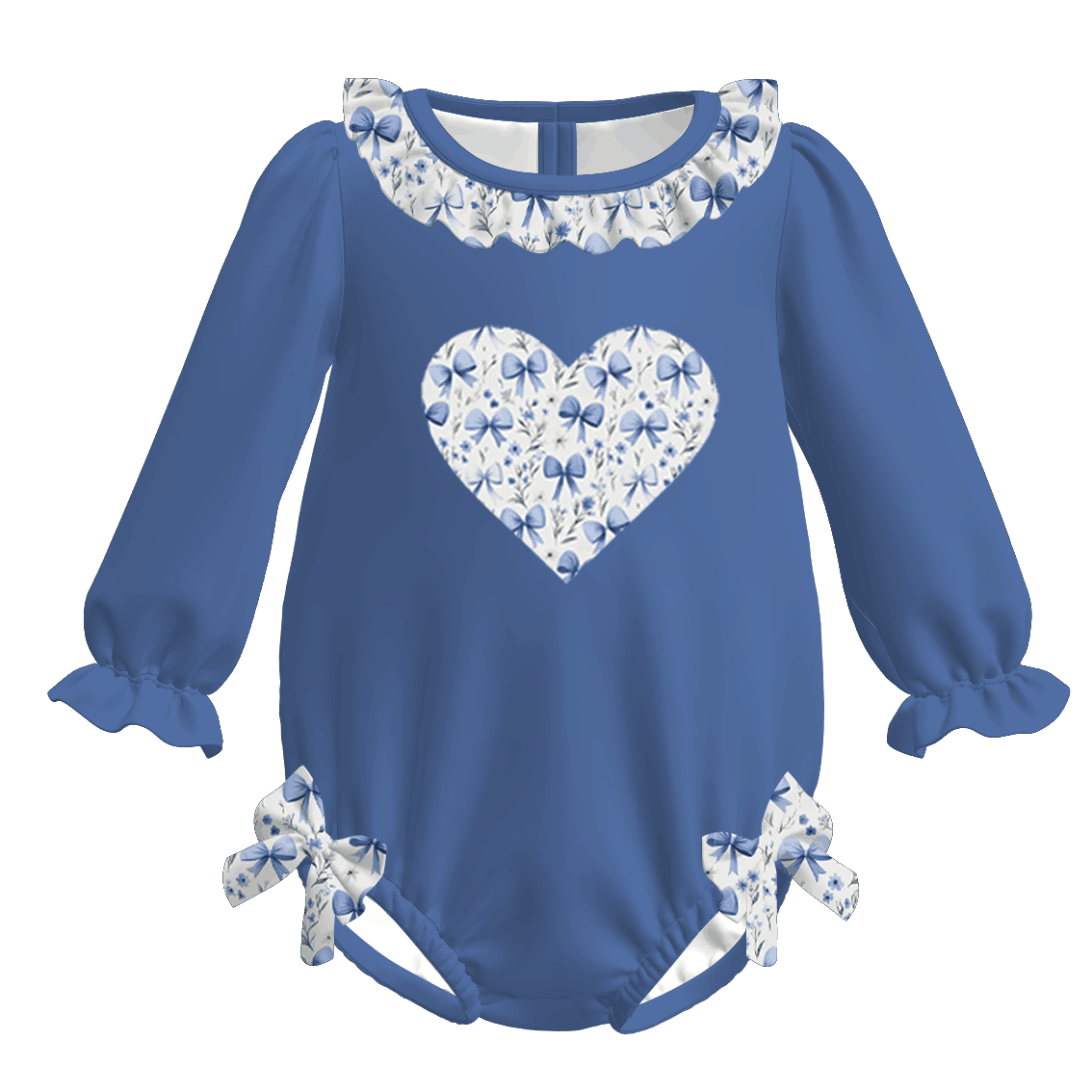 (Pre Order)Sisters Valentine's Day Heart Applique Dress,Set&Romper