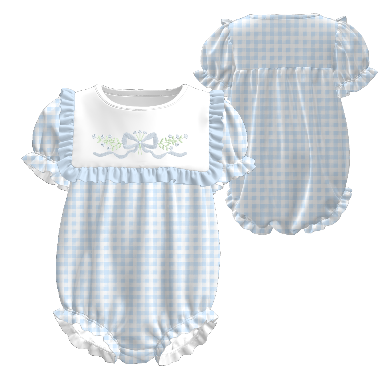 (Pre Order)Sisters Spring&Summer Bow Embroidery Dress&Romper