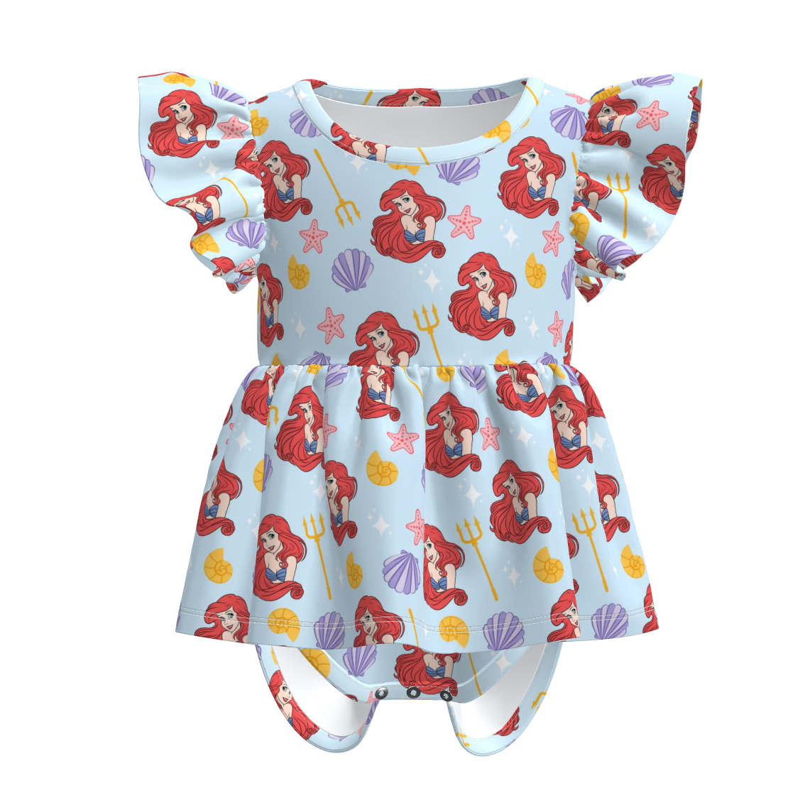 (Pre Order)Toddler Girls Spring&Summer Cartoon Print Romper