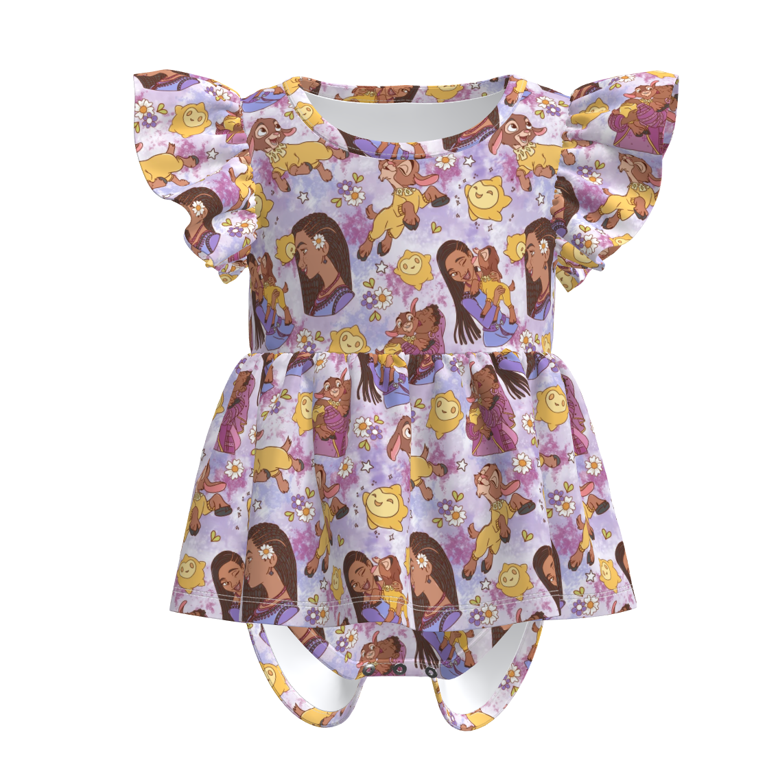 (Pre Order)Toddler Girls Spring&Summer Cartoon Print Romper
