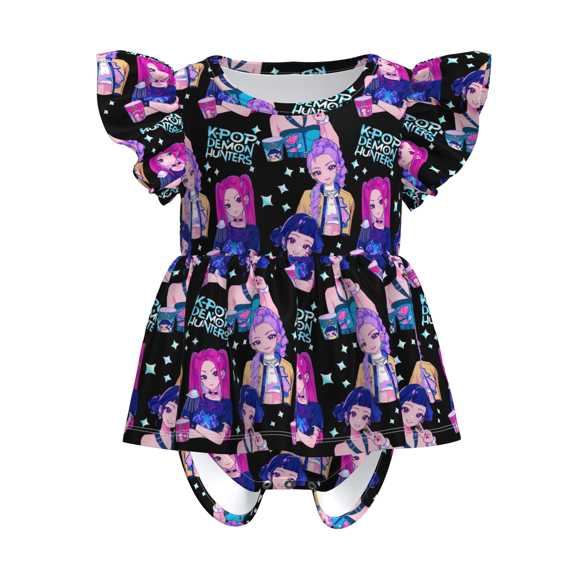 (Pre Order)Toddler Girls Spring&Summer Movie Character Print Romper