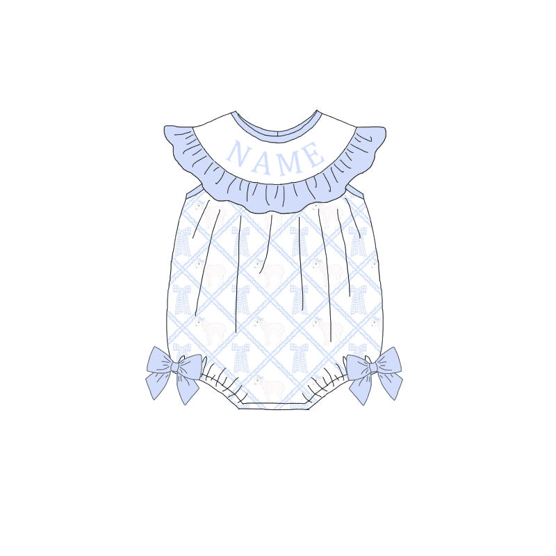 (Pre Order)Sisters Easter Bow Embroidery Smocked Dress&Romper