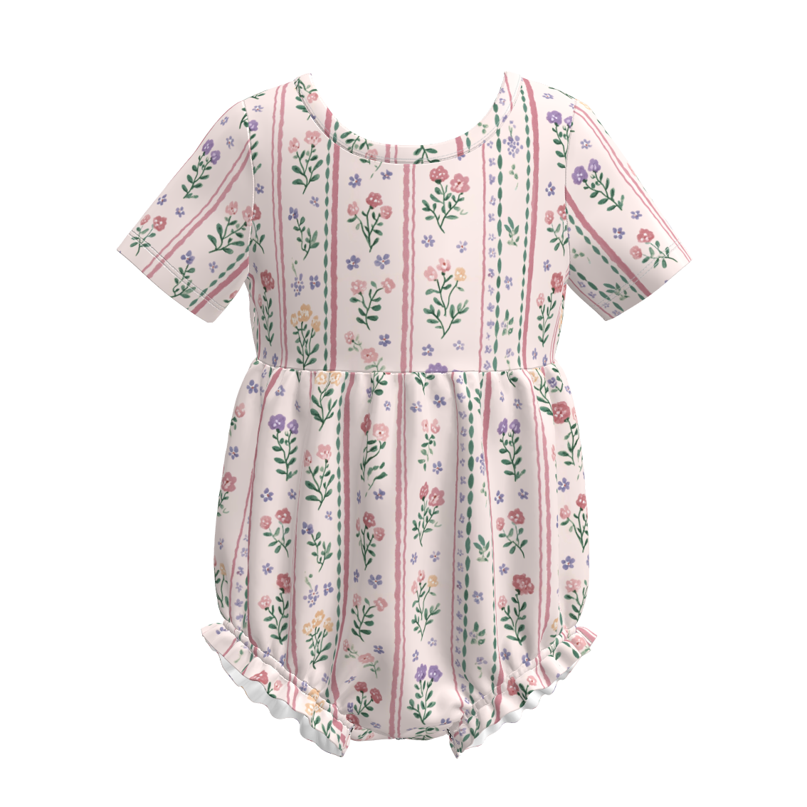 (Pre Order)Toddler Girls Spring&Summer Floral Print Romper