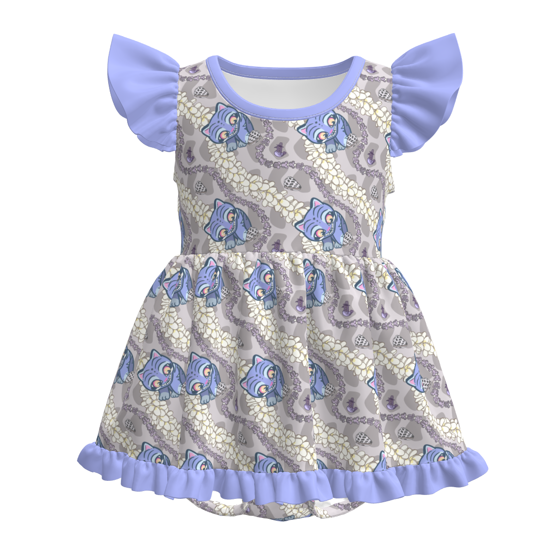 (Pre Order)Toddler Girls Spring&Summer Movie Character Print Romper