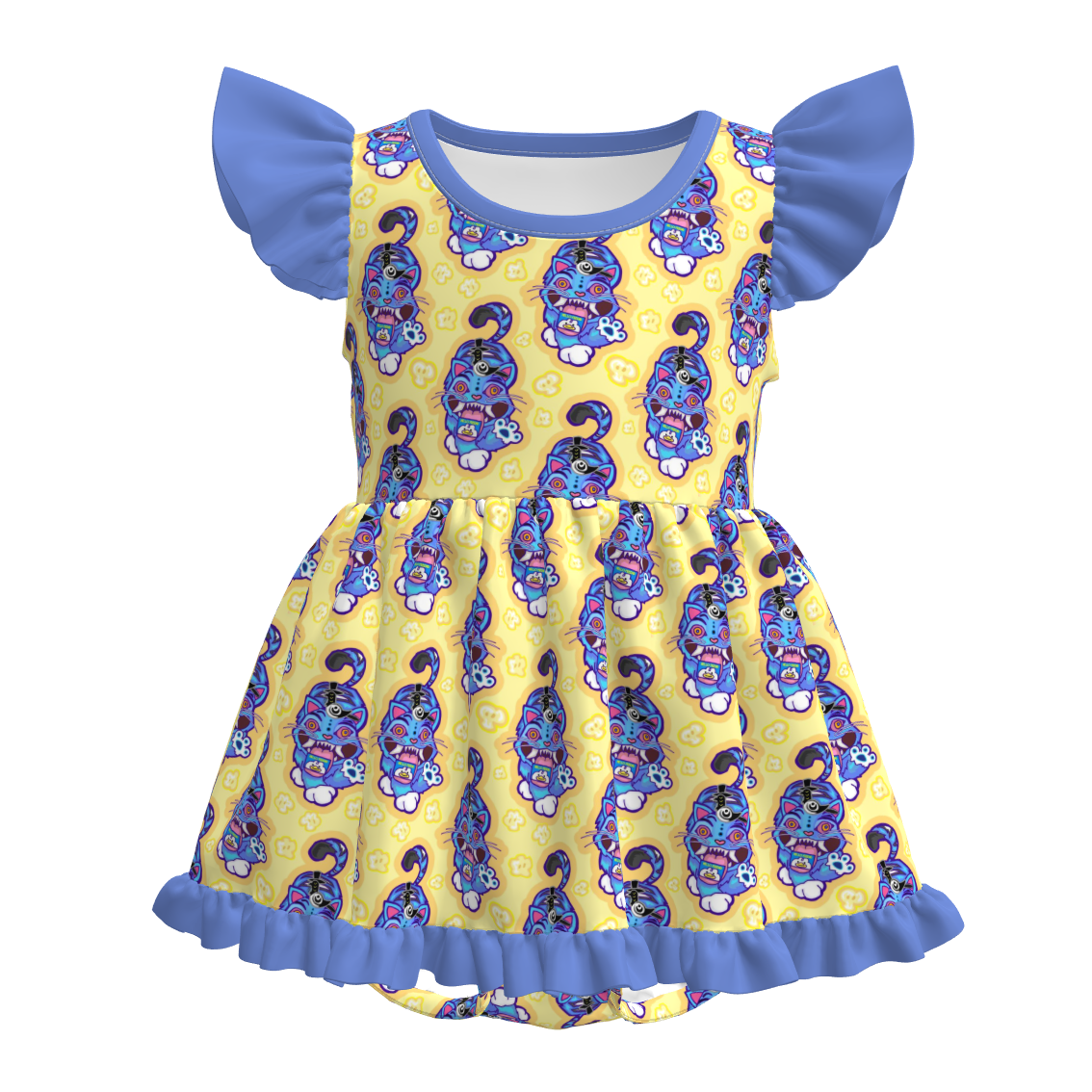 (Pre Order)Toddler Girls Spring&Summer Movie Character Print Romper