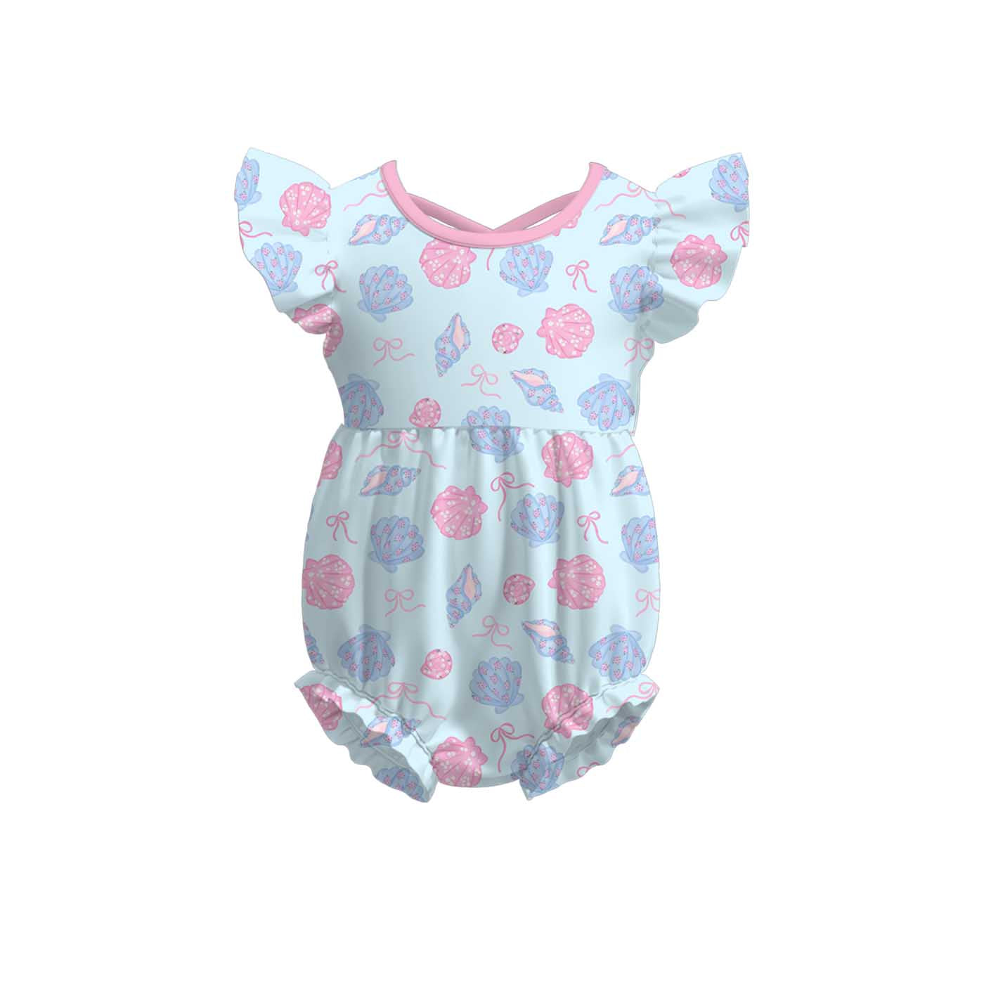 (Pre Order)Sisters Spring&Summer Seashell Print Dress,Set&Romper