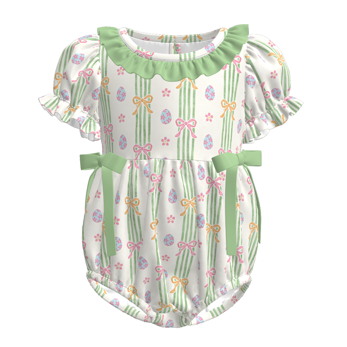 (Pre Order)Family Easter Egg,Bow Print Dress,Set&Romper
