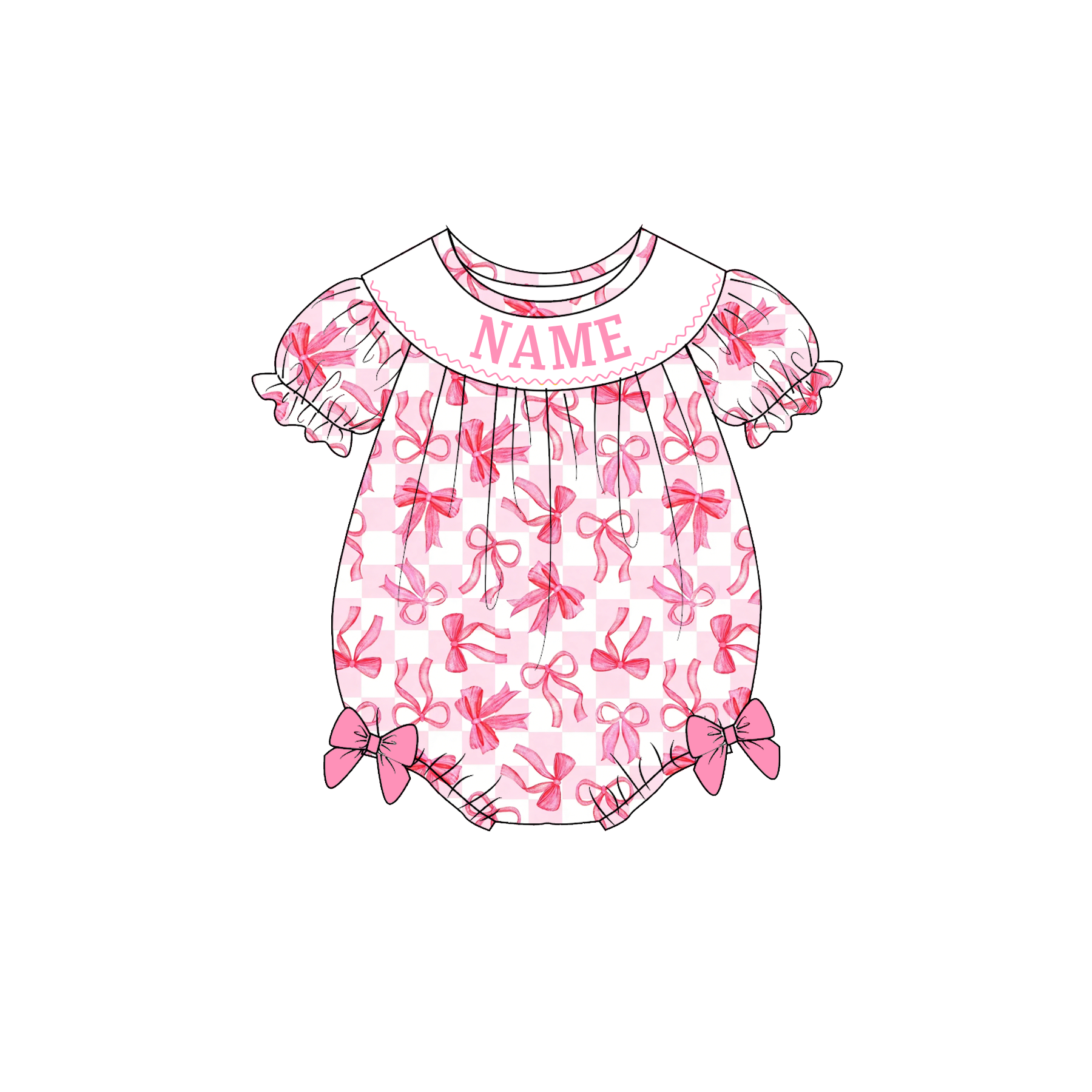 (Pre Order)Sisters Spring&Summer MAMA'S BESTIE Embroidery Smocked Shorts Set&Romper