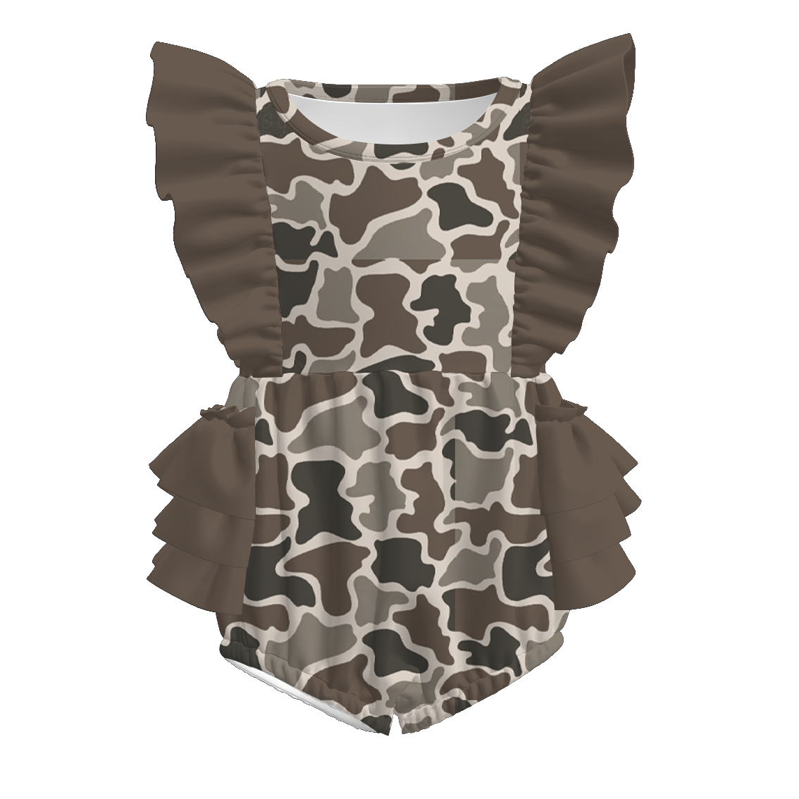 (Pre Order)Family Father's Day Camouflage Print Dress,Set,Top&Romper