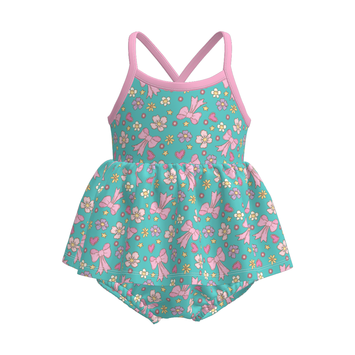 (Pre Order)Sisters Spring&Summer Bow Print Dress,Set&Romper