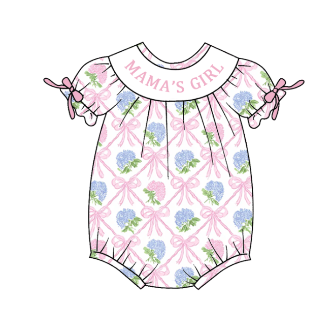 (Pre Order)Sisters Spring&Summer MAMA'S GIRL Embroidery Smocked Dress&Romper