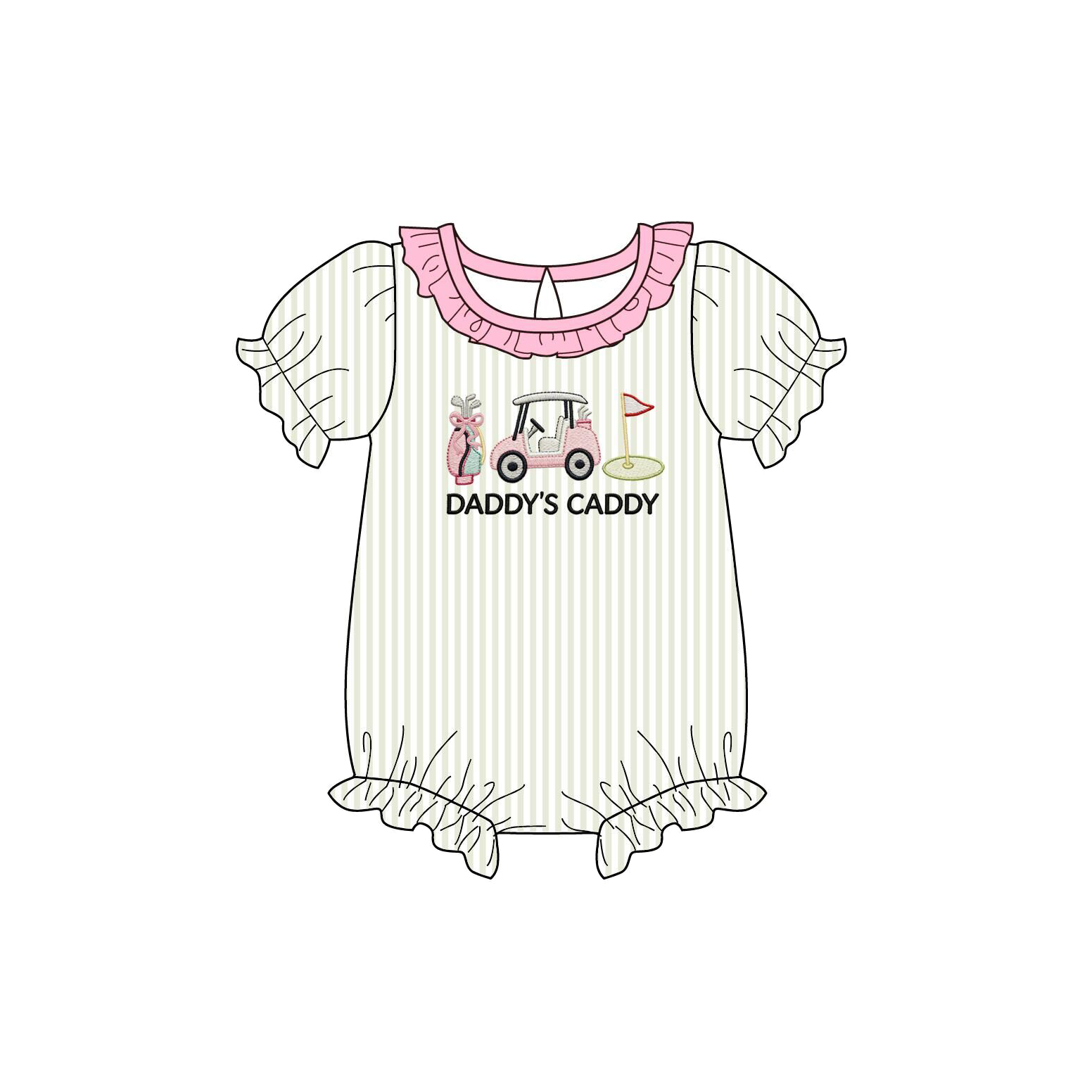 (Pre Order)Family DADDY'S CADDY Embroidery Set&Romper