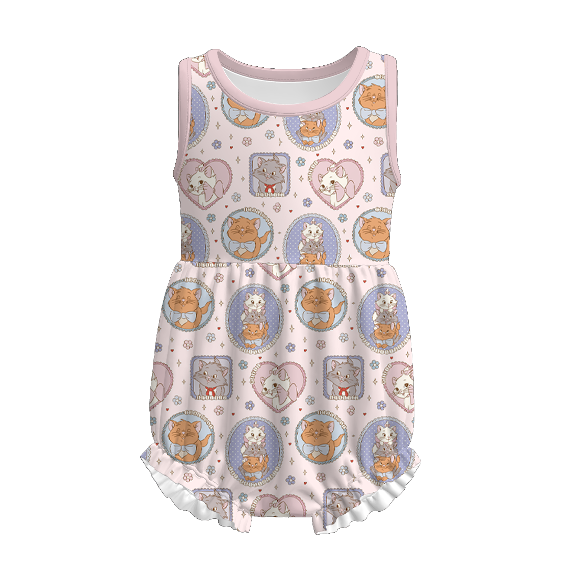 (Pre Order)Sisters Spring&Summer Kitty Print Dress,Set&Romper