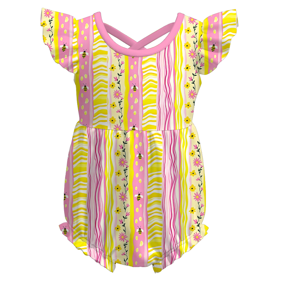 (Pre Order)Sisters Spring&Summer Floral,Bee Print Dress&Romper
