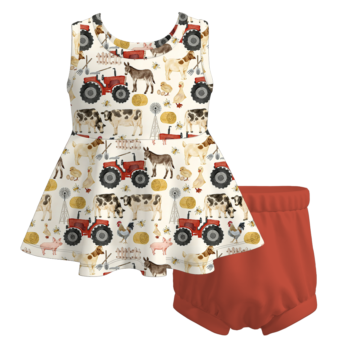 (Pre Order+Prepack Zone)Sisters Farm Print Dress,Set&Romper