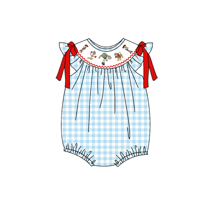 (Pre Order)Siblings Spring&Summer Cartoon Toy Embroidery Smocked Dress,Set&Romper