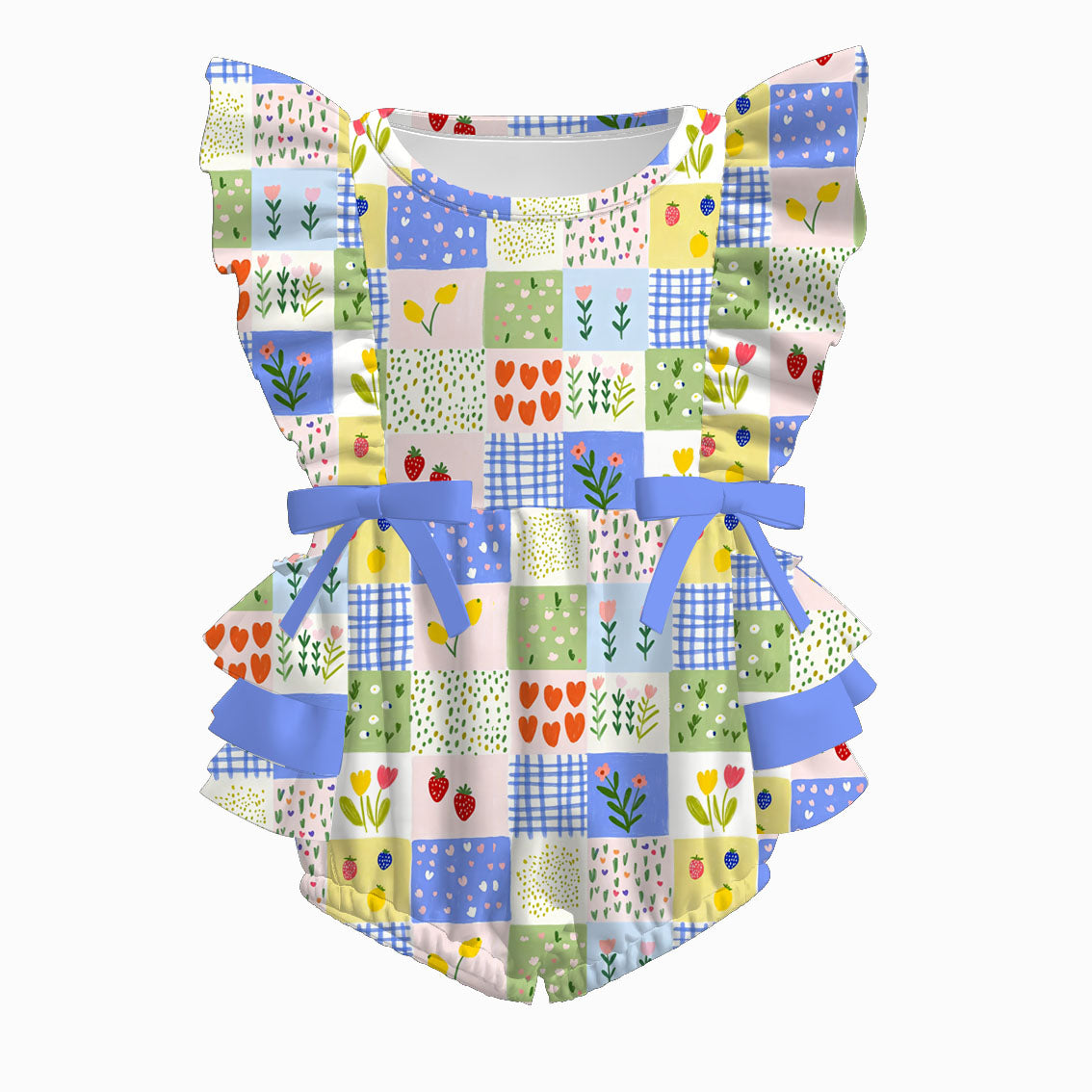 (Pre Order+Prepack Zone)Toddler Girls Spring&Summer Print Romper