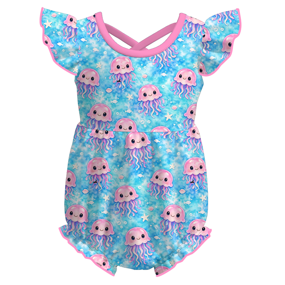 (Pre Order+Prepack Zone)Toddler Girls Summer Print Romper