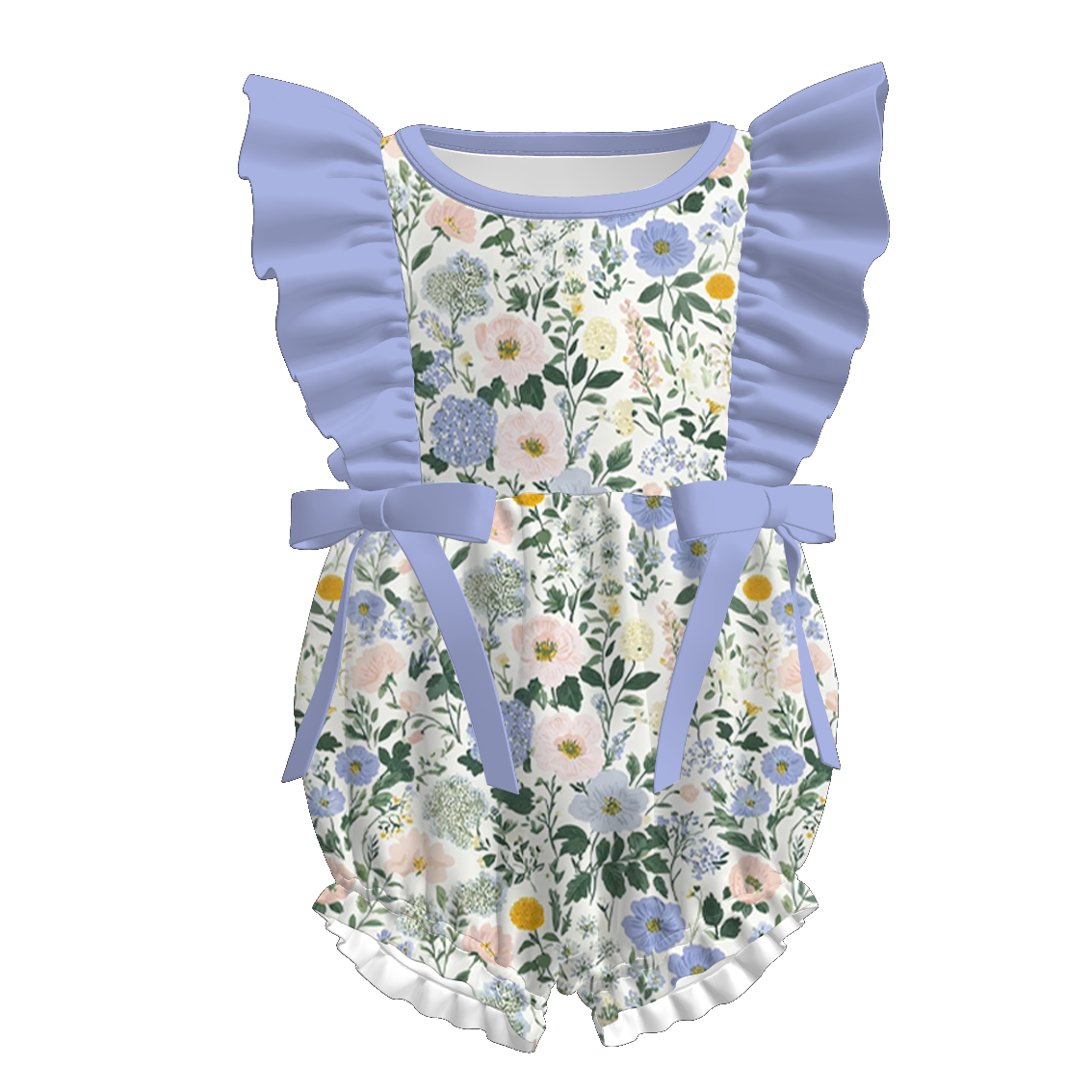 (Pre Order+Prepack Zone)Sisters Fall Lavender Floral Print Dress,Set,Pants&Romper
