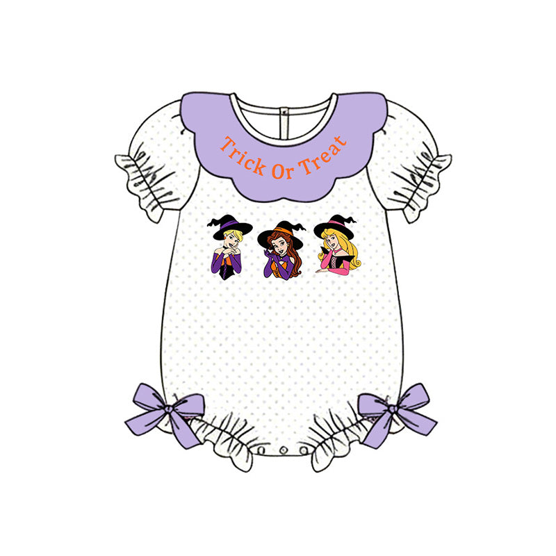 (Pre Order)Sisters Halloween Princess Applique Smocked Dress,Set&Romper