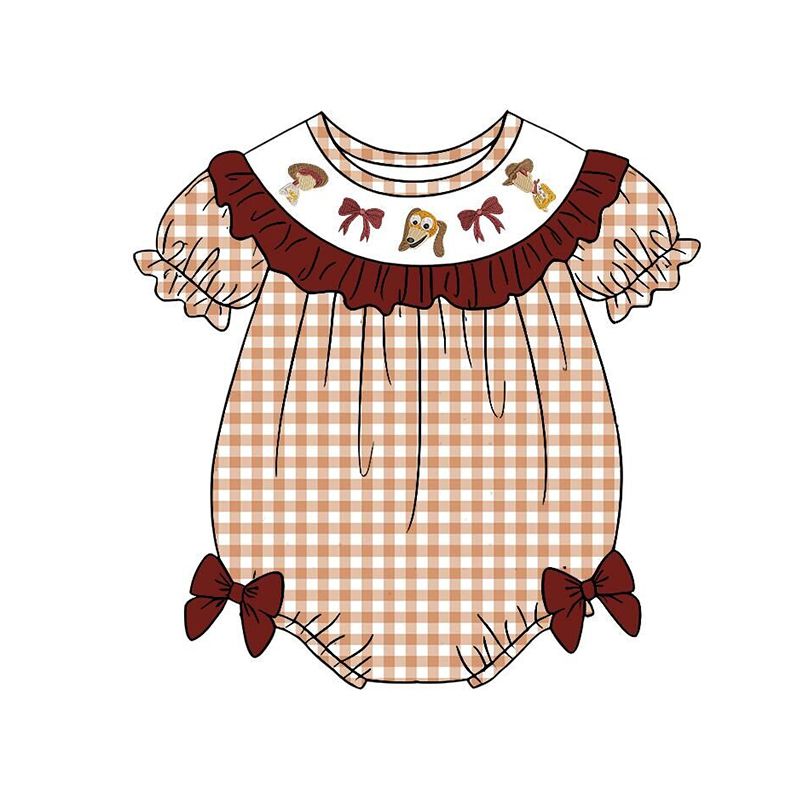 (Weekly Pre-Order)Siblings Cartoon Embroidery Smocked Dress,Set&Romper(Ends Wednesday)