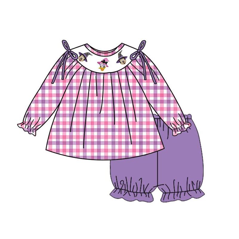 (Weekly Pre-Order)Girls Halloween Cartoon Embroidery Smocked Dress&Romper(Ends Wednesday)
