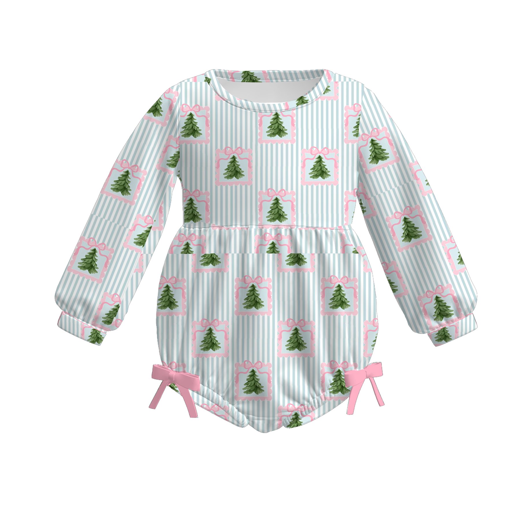 (Pre Order)Toddler Girls Christmas Print Romper
