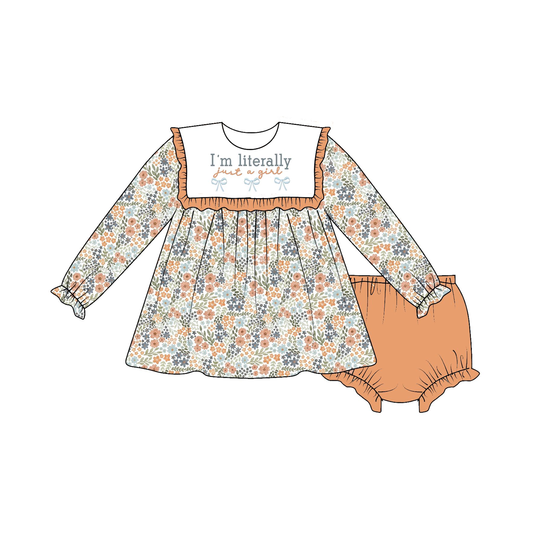 (Weekly Pre-Order)Sisters Fall Embroidery Dress,Set&Romper(Ends Wednesday)