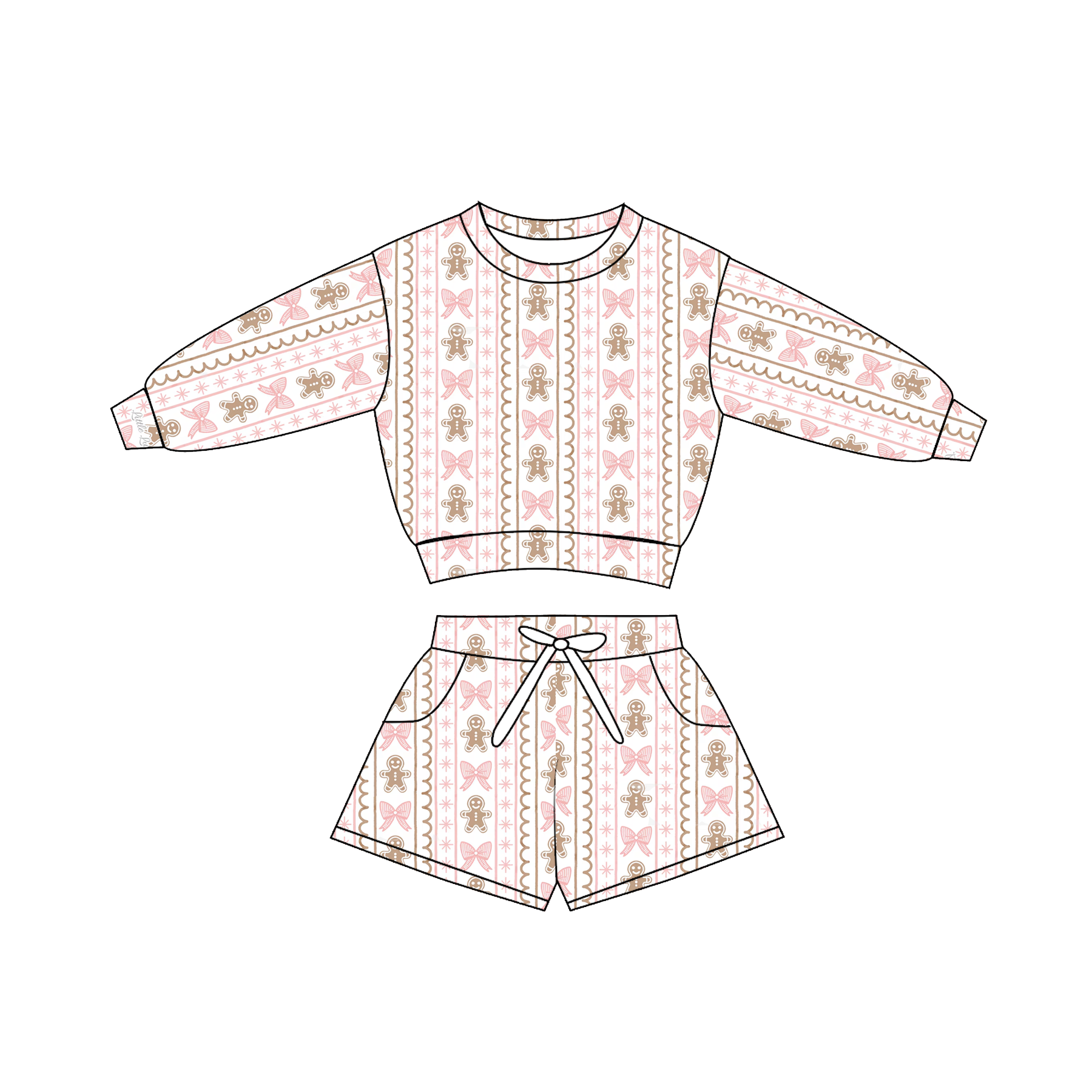 (Pre Order)Sisters Christmas Print Set&Pajamas