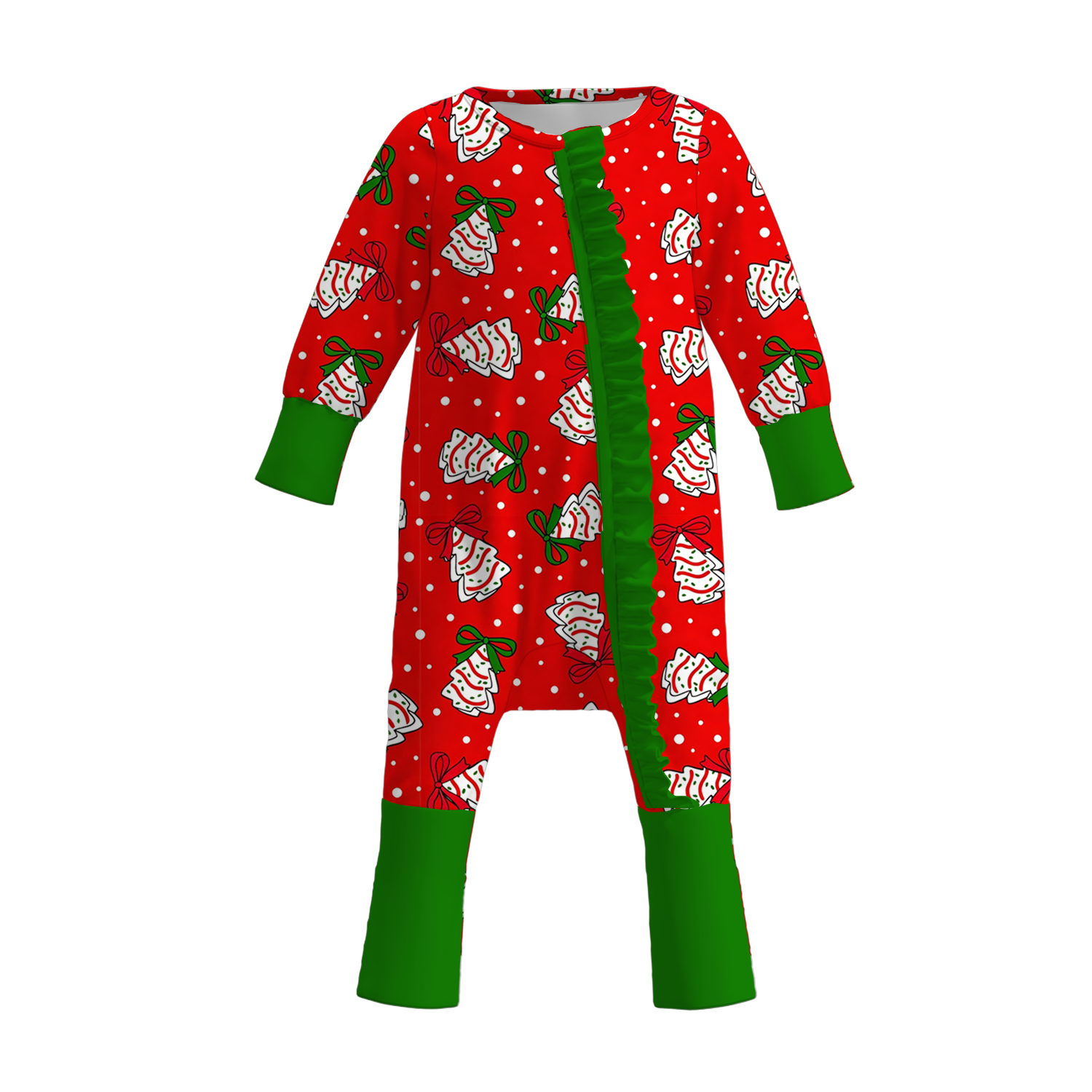 (Pre Order)Sisters Christmas Print Dress,Pajamas&Romper
