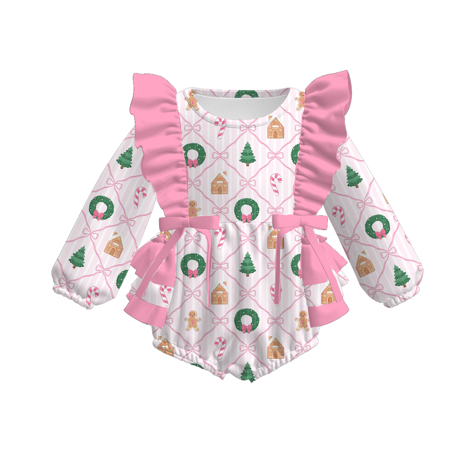 (Pre Order)Sisters Christmas Print Dress,Set&Romper