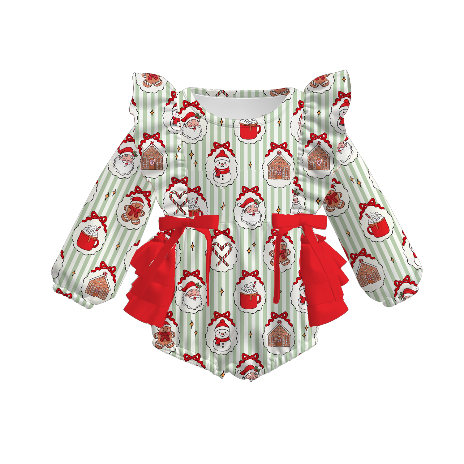 (Pre Order)Sisters Christmas Print Dress,Set&Romper