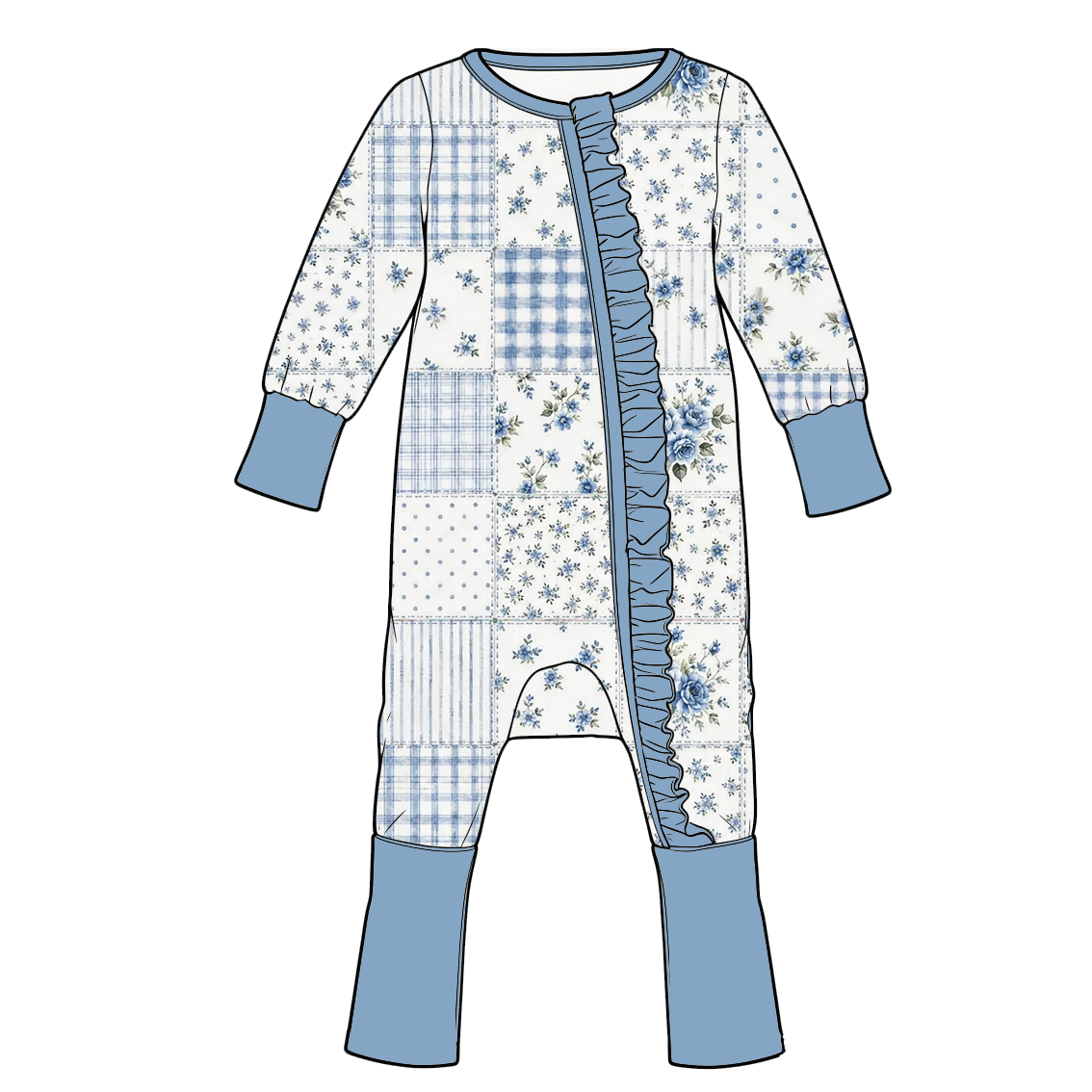 (Pre Order)Sisters Fall Floral Print Dress&Romper