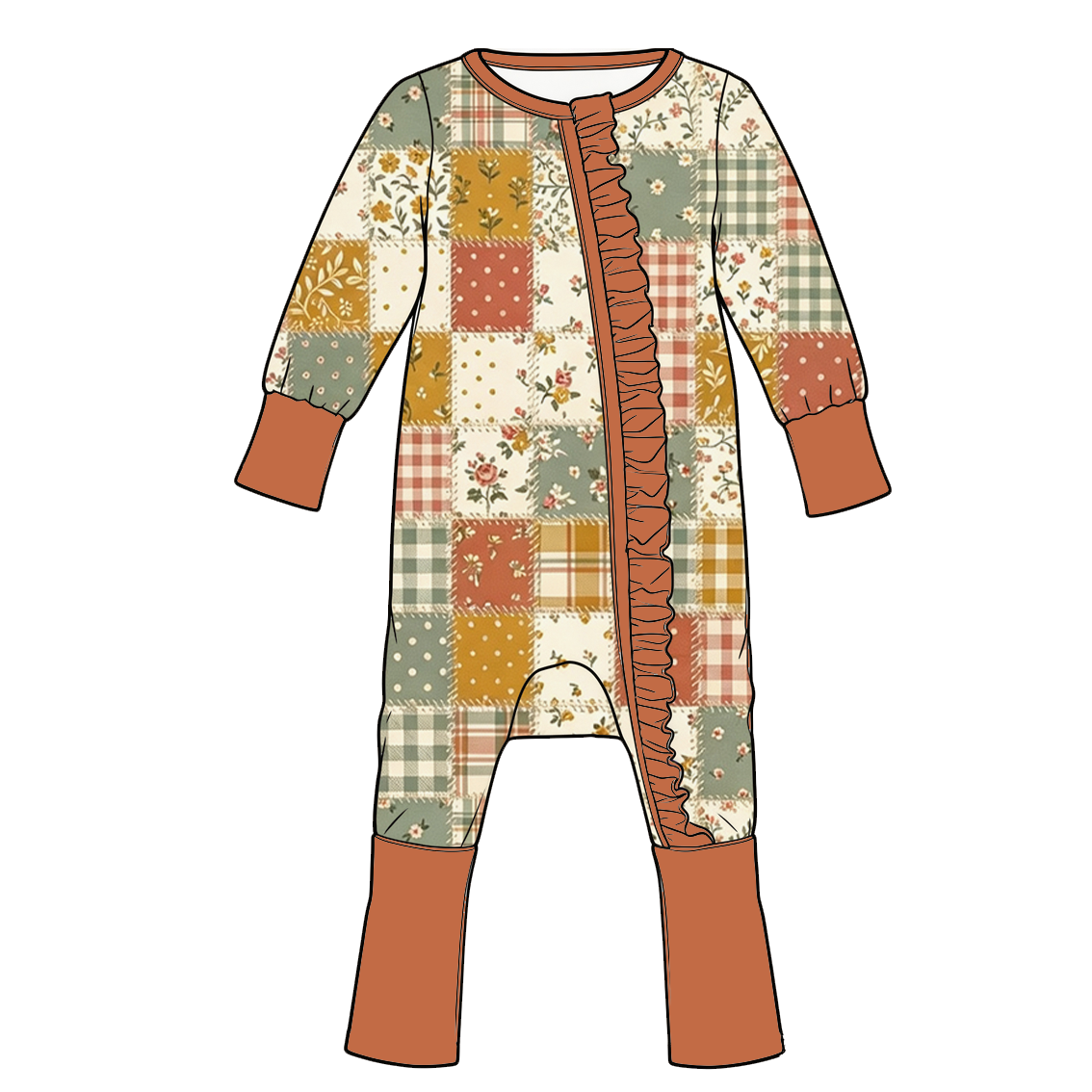 (Pre Order)Family Fall Floral Print Dress,Set&Romper