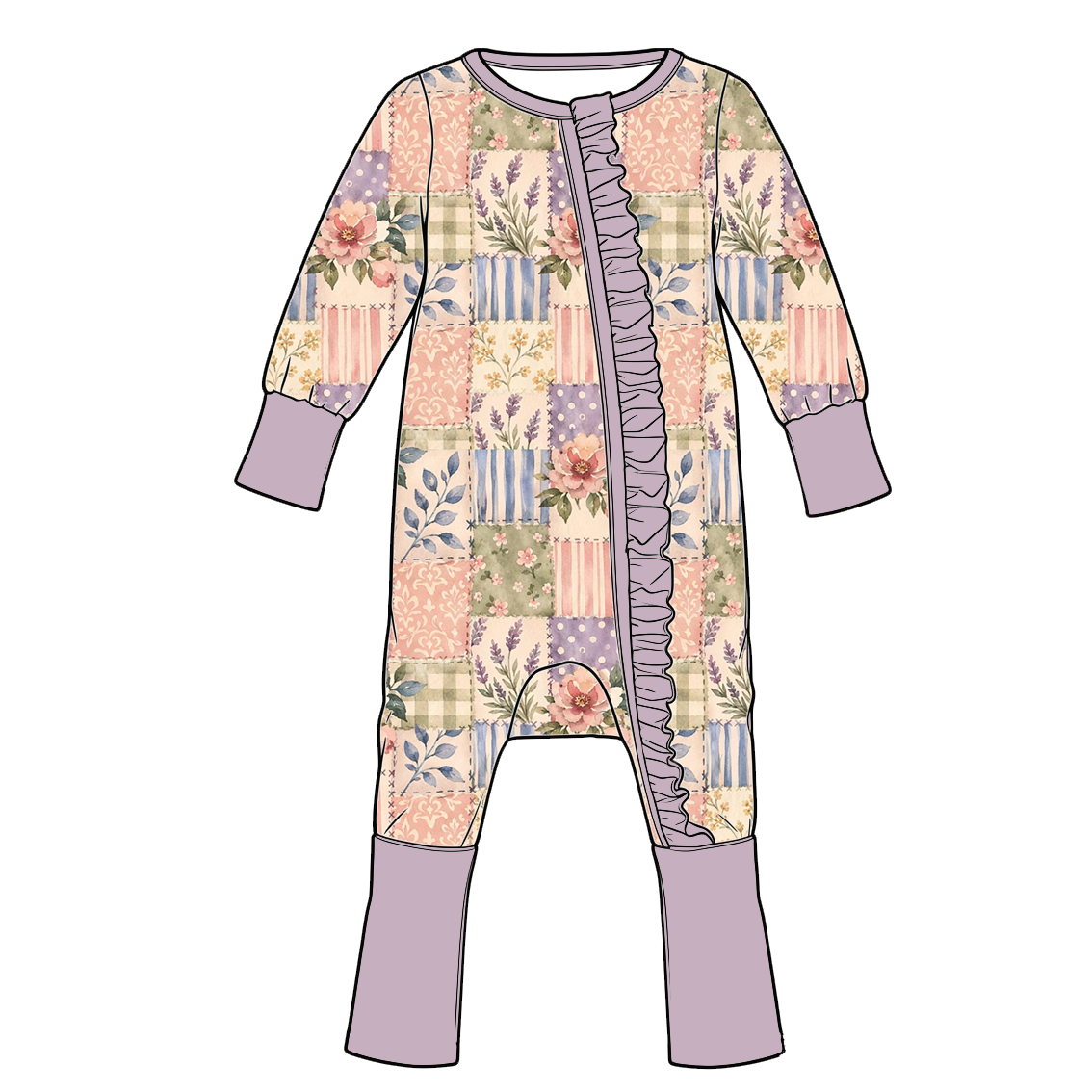 (Pre Order)Sisters Fall Floral Print Dress&Romper