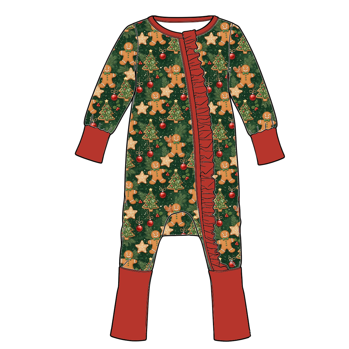 (Pre Order)Sisters Christmas Print Dress&Romper
