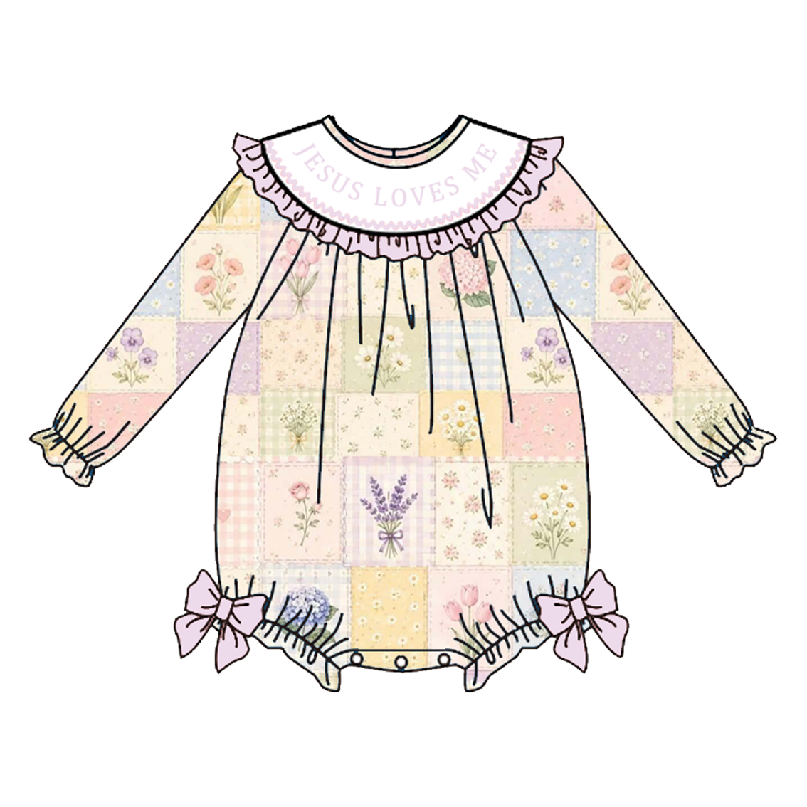 (Weekly Pre-Order)Sisters Spring&Summer JESUS LOVES ME Embroidery Smocked Dress,Set&Romper(Ends 10.28)