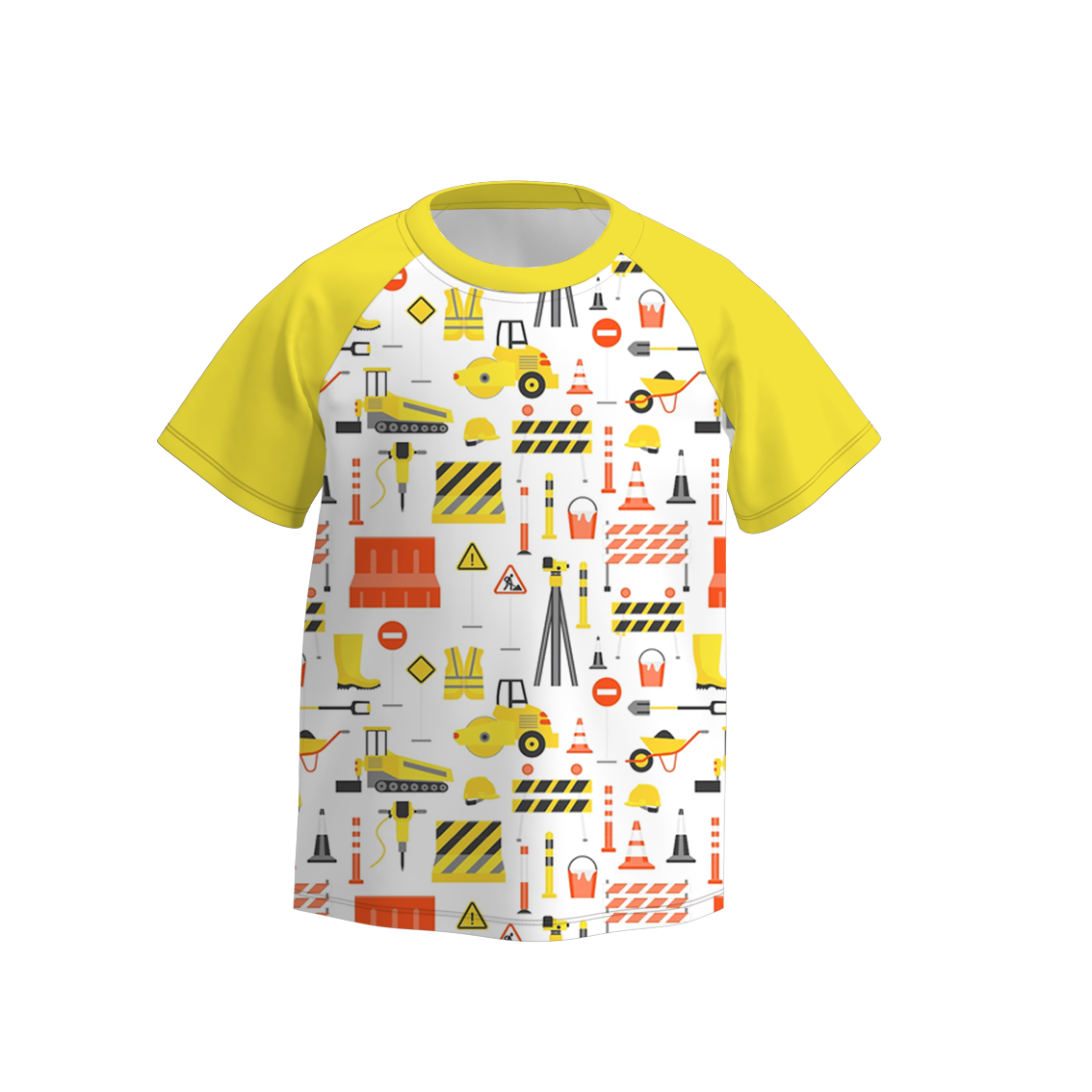 (Pre Order)Boy's Digger Truck Print Raglans Top