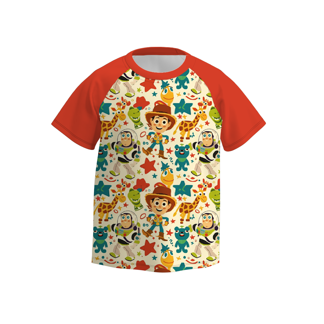 (Pre Order)Boys Summer Toy Story Print Short Sleeves Top
