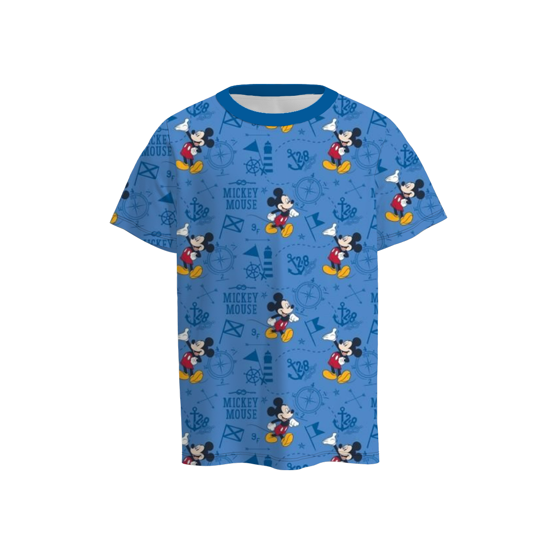 (Pre Order)Boys Summer Mickey Print Short Sleeves Top
