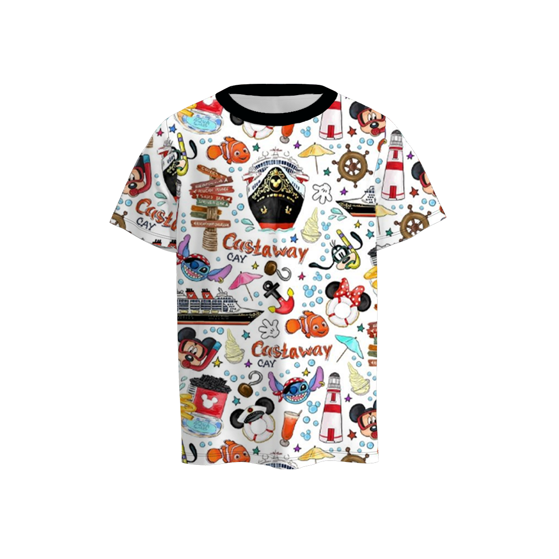 (Pre Order)Boys Summer Mickey Print Short Sleeves Top