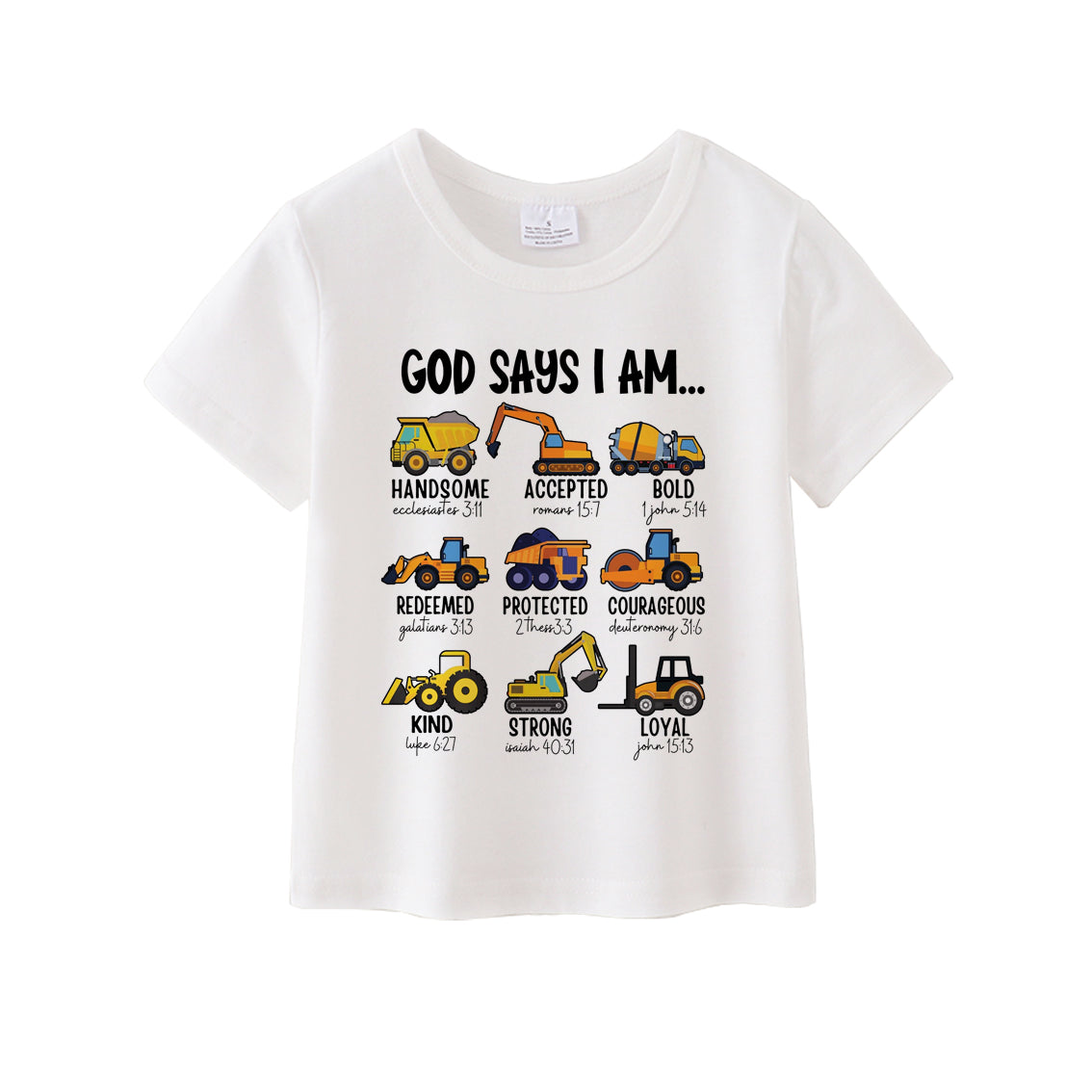 (Pre Order)Unisex God Say I Am Cotton White Top