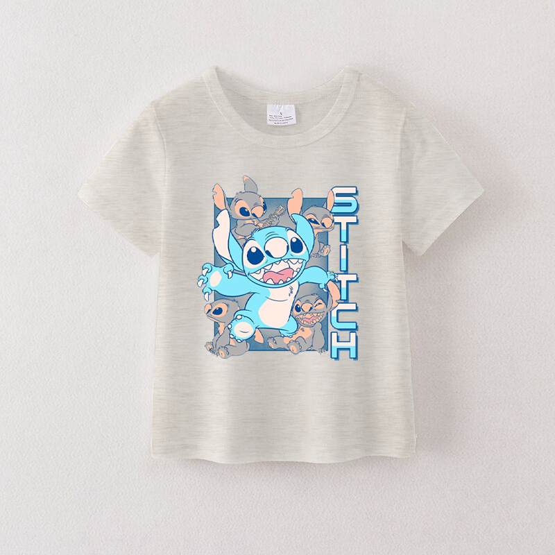 (Pre Order)Summer Girls Cotton Cartoon Print T-shirt