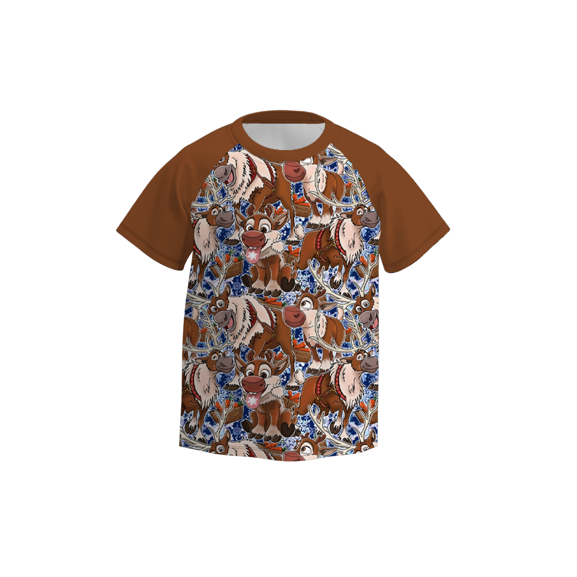 (Pre Order)Boys Summer Frozen Print Short Sleeves Top