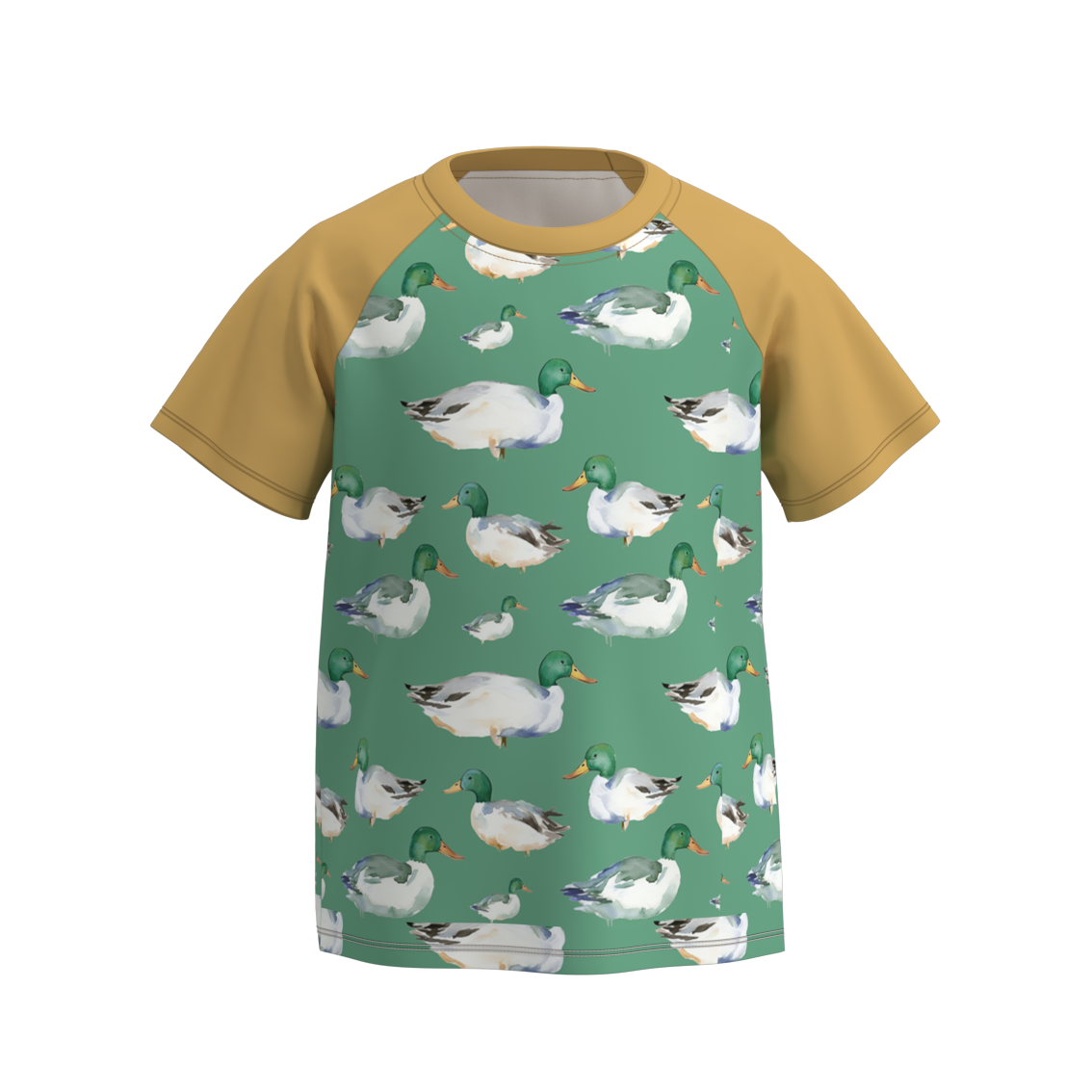 (Pre Order)Boys Summer Farm Print Raglan Shirt