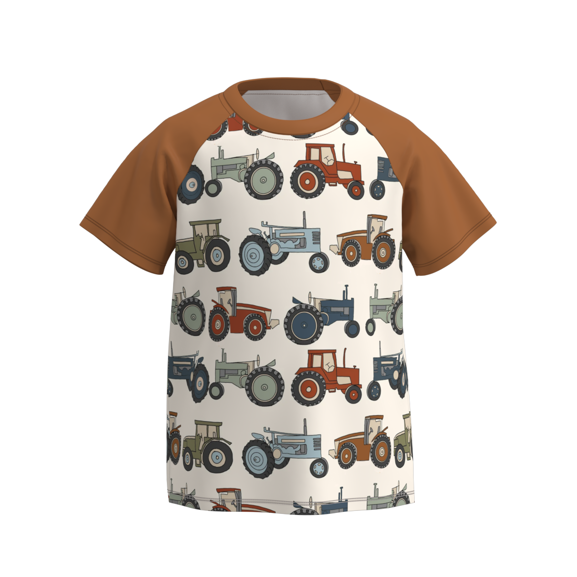 (Pre Order)Boys Summer Farm Print Raglan Shirt