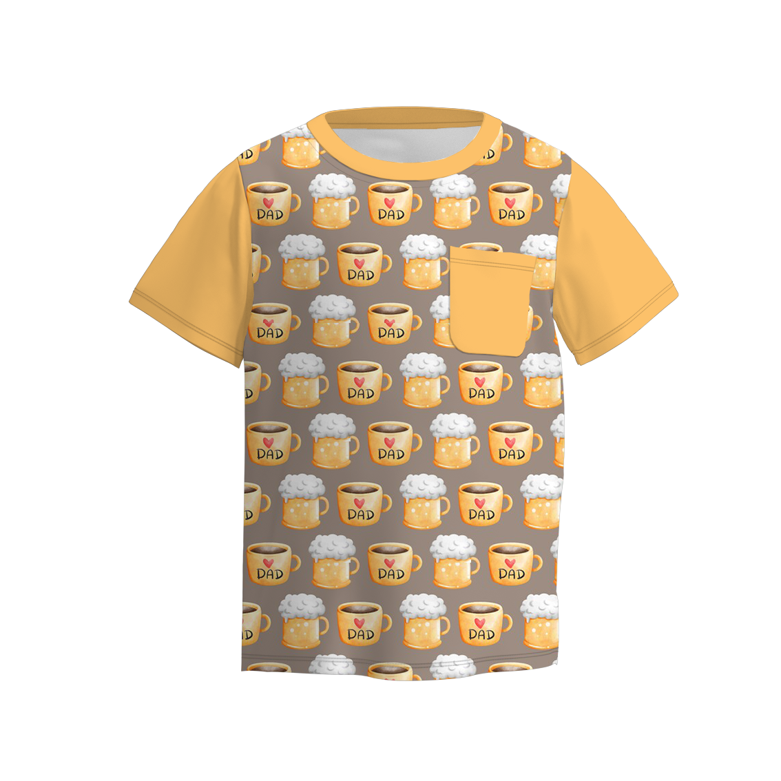 (Pre Order)Boys Summer Father's Day Truck Print Raglan Shirts