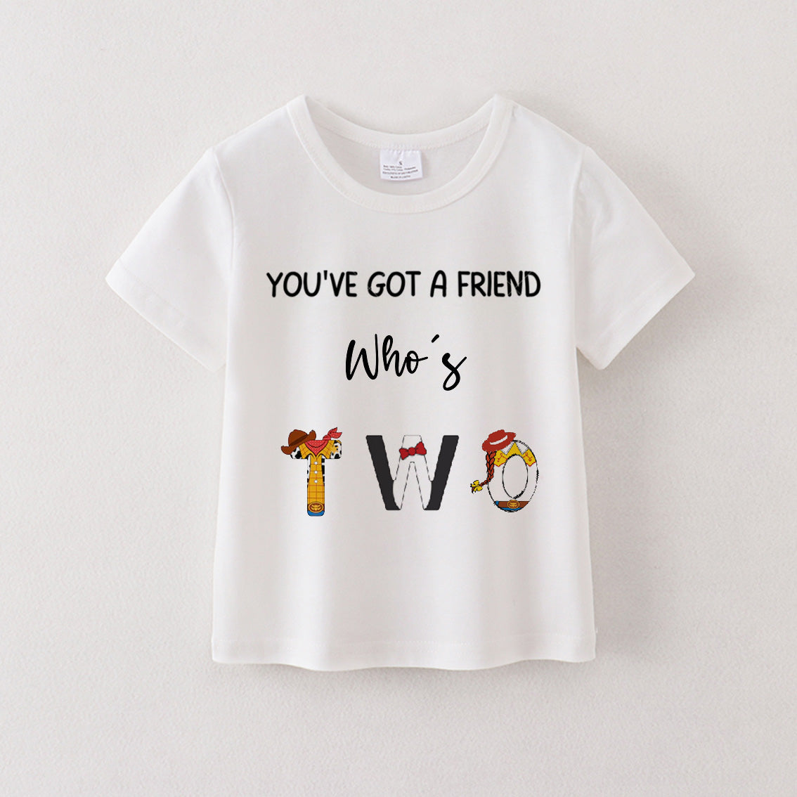 (Pre Order)Boys' Cotton Cartoon Print Birthday Letter Number T-Shirt