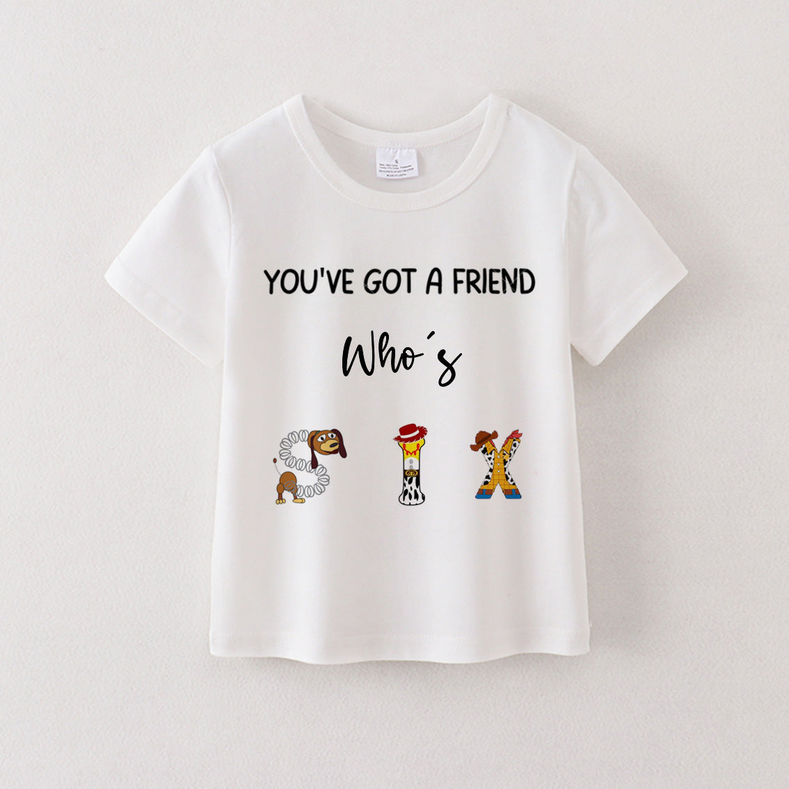 (Pre Order)Boys' Cotton Cartoon Print Birthday Letter Number T-Shirt